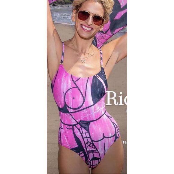 Swiminsta size X-small James Peter Henry pink one piece swimsuit - Picture 1 of 4